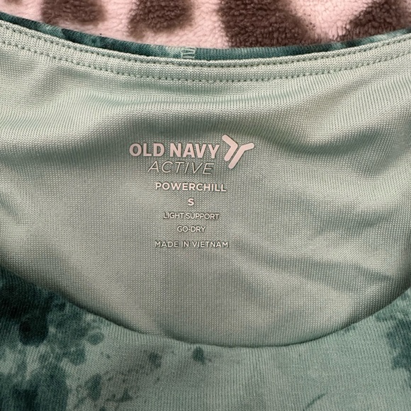 NWOT Old Navy Active PowerChill Longline Sports Bra in Teal Tie Dye Size Small - Picture 10 of 17